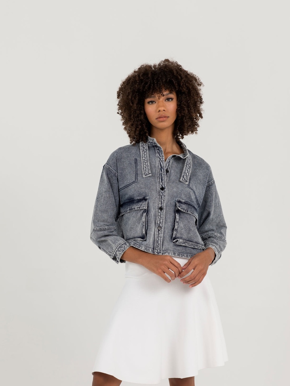 Aleeza Paris Denim Jacket- size XS - Picture 1 of 8